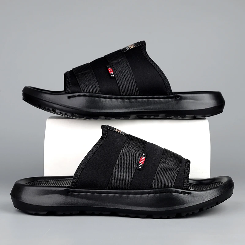Pantofole da spiaggia casual con fondo morbido estivo da uomo Sandali con cinturino intrecciato alla moda Tomaia in rete traspirante Comodo materiale EVA