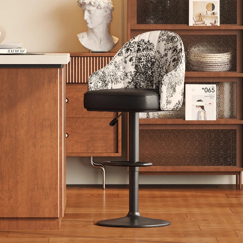 كرسي بار منزلي على طراز العصور الوسطى يمكن أن يرفع كرسيًا عالي الجودة ومسند ظهر مرتفع داخليًا ومريحًا لأثاث sgabello cucina #3