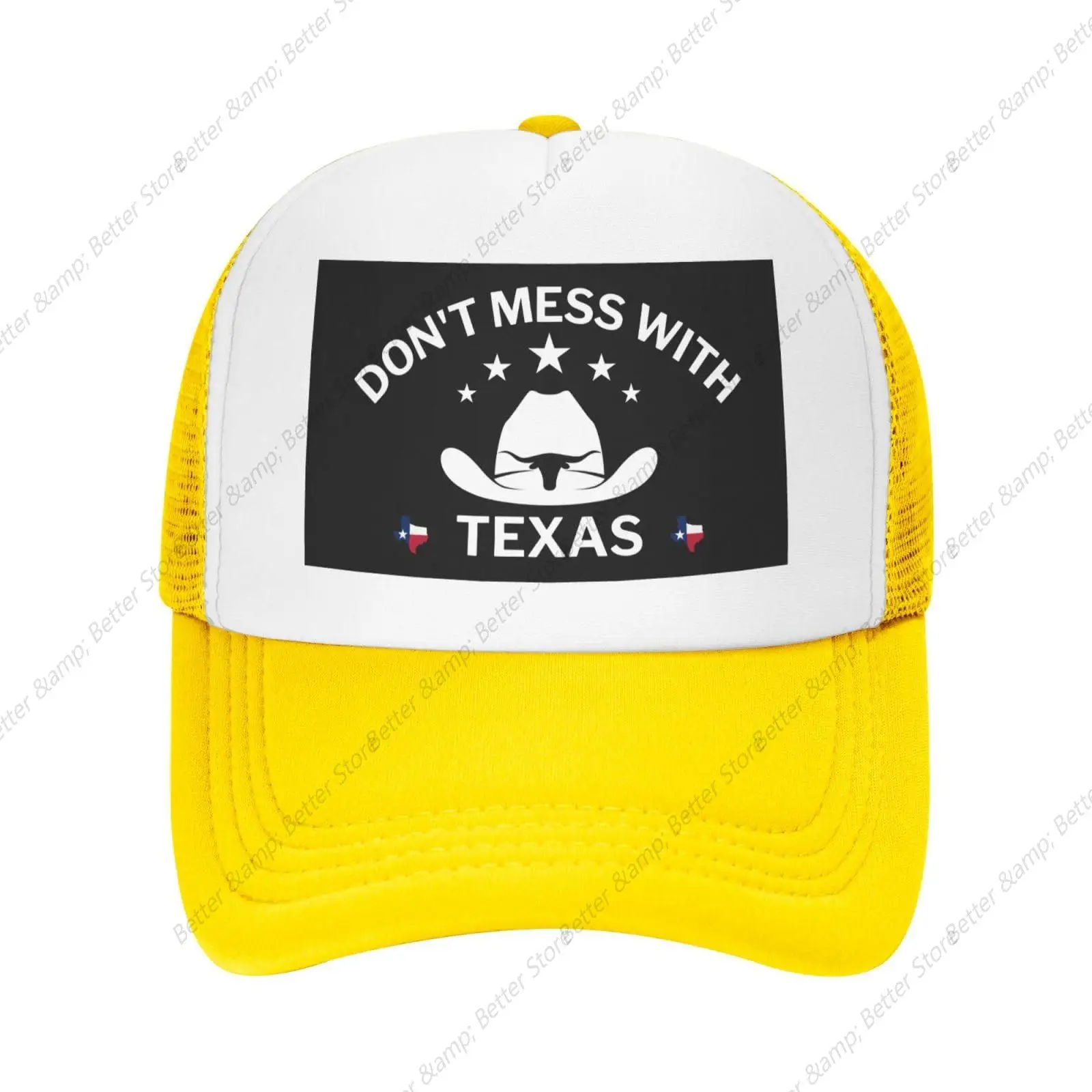 Don't Mess with Texas Hat The State Texas Mesh Cap Men Baseball Caps Peaked Sun Shade Outdoor Hat