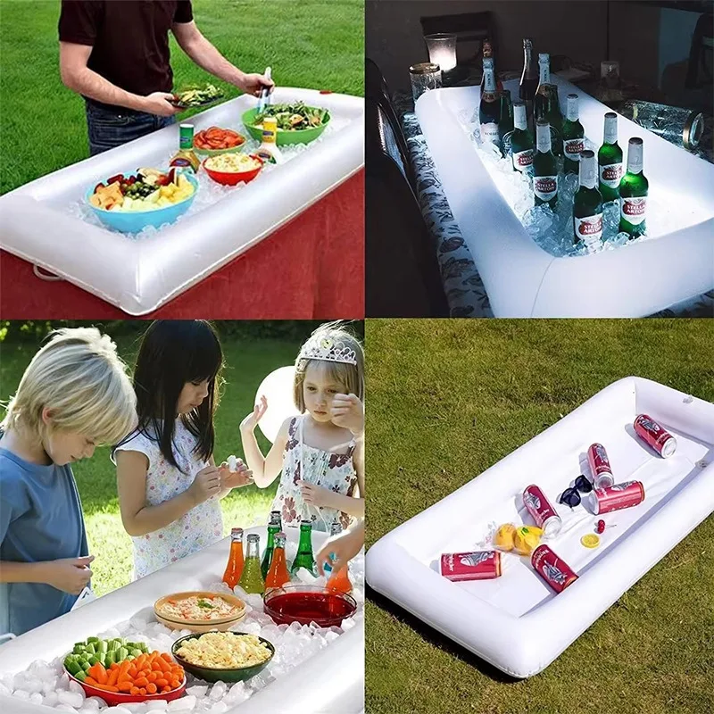 Elite Inflatable Pool Floating Ice Tray Spacious Multi Use Design For Drinks Fruits Ice Brings Superior Leisure Time For Summer Swimming Pool Party Outdoor Water Relaxation Events pool inflatable