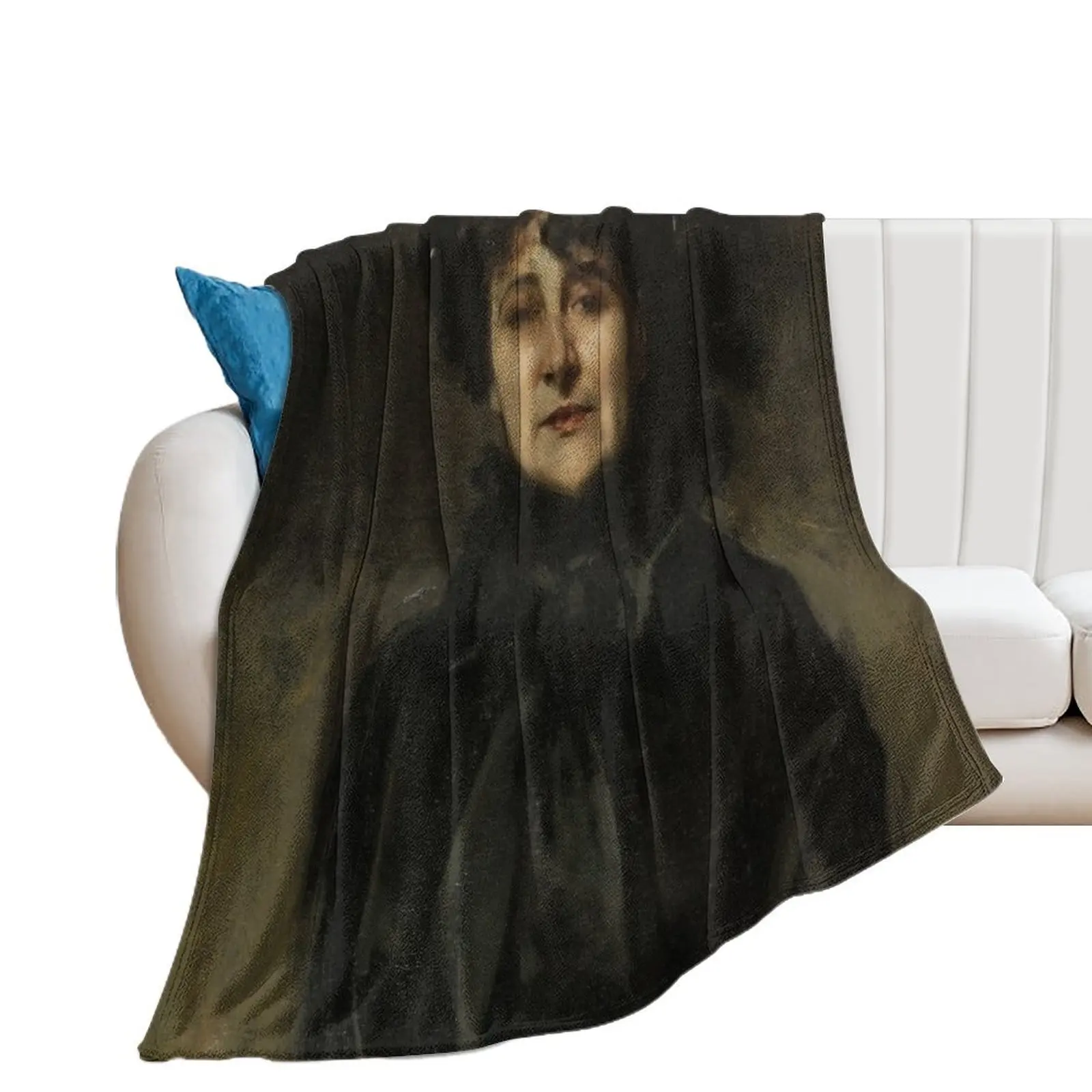 Portrait de Madame Allouard-Jouan (ca. 1884) by John Singer Sargent Throw Blanket Bed covers Extra Large Throw Blankets