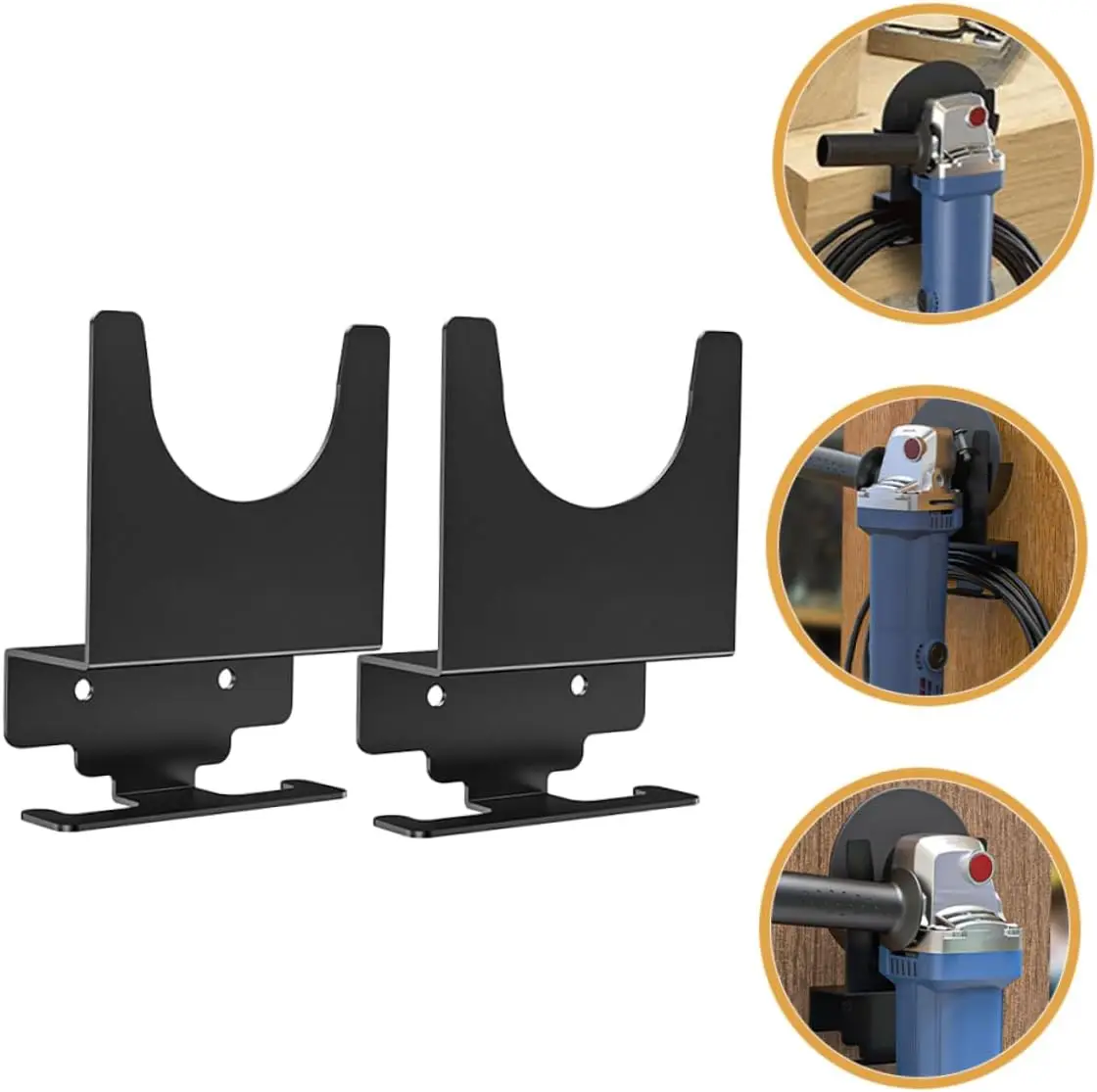 2Pcs/4Pcs Angle Grinder Holder Angle Grinder Stand Multipurpose Wall Mounted Bracket Polisher Holder for Shops Workbench
