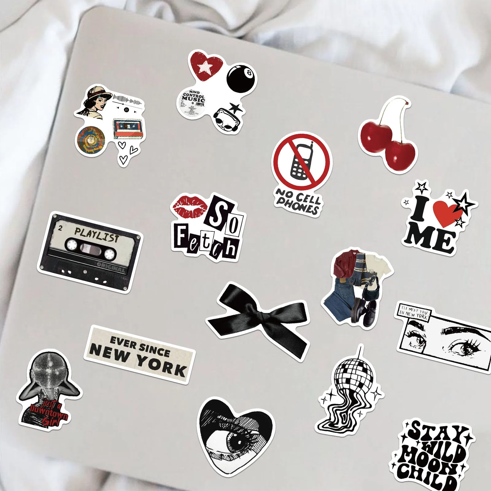 100PCS Y2K Stickers Exquisite Handbooks Material Phone Cases Laptop Suitcases Water Cups Waterproof Stickers