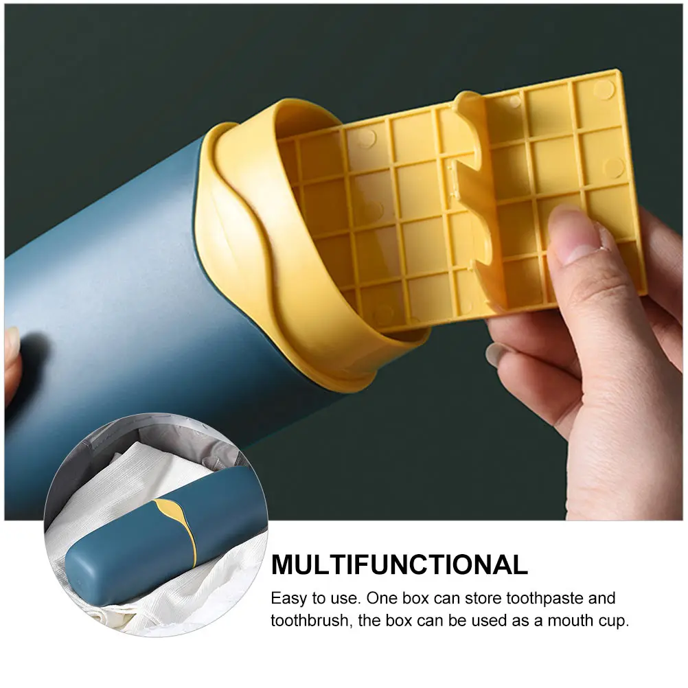 

Portable Toothbrush Case Travel Mouthwash Cup Compact PP Material Store Toothpaste Outdoor Holder Small Size Easy Use Brushing