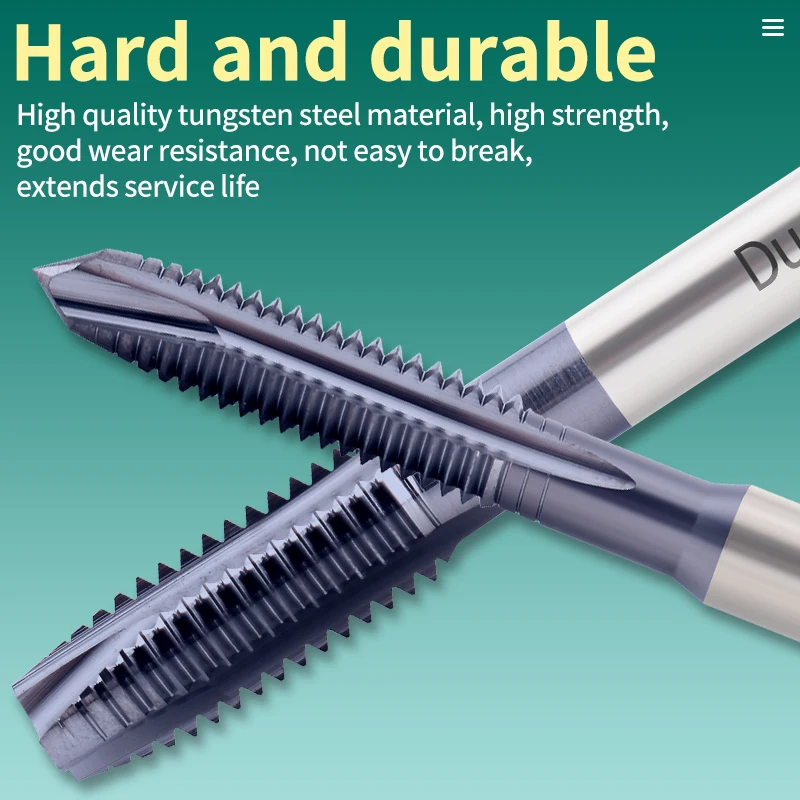 

Hard alloy tap Spiral Pointed coating, hardened tungsten steel wire, spiral hard material quenching specialM2-M8For HRC 55° - 6