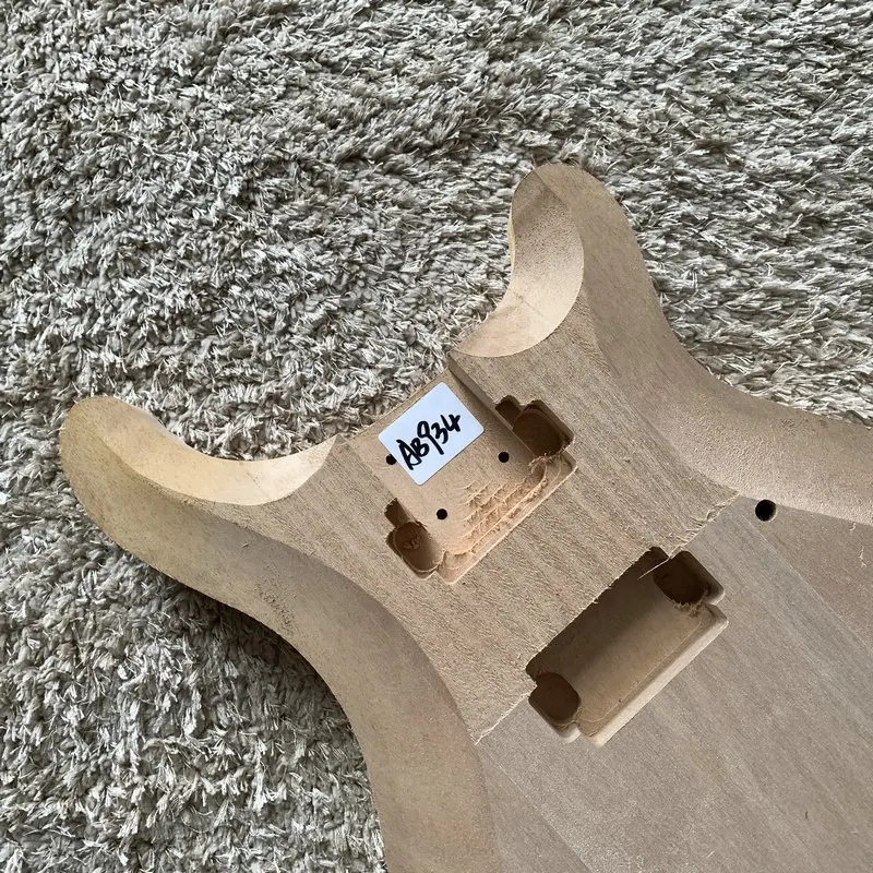 Custom Handmade Unfinished Electric Guitar Body Natrural Solid Wood Set-in Connection DIY Guitar Parts AB933/AB934