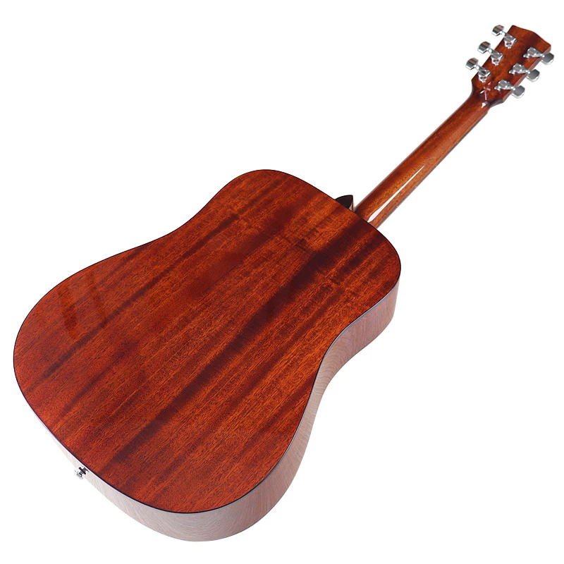 Solid Wood Top 41 Inch Acoustic Guitar 6 Strings Folk Guitar High Gloss Sapele Body Music Instruments Fast Deliver