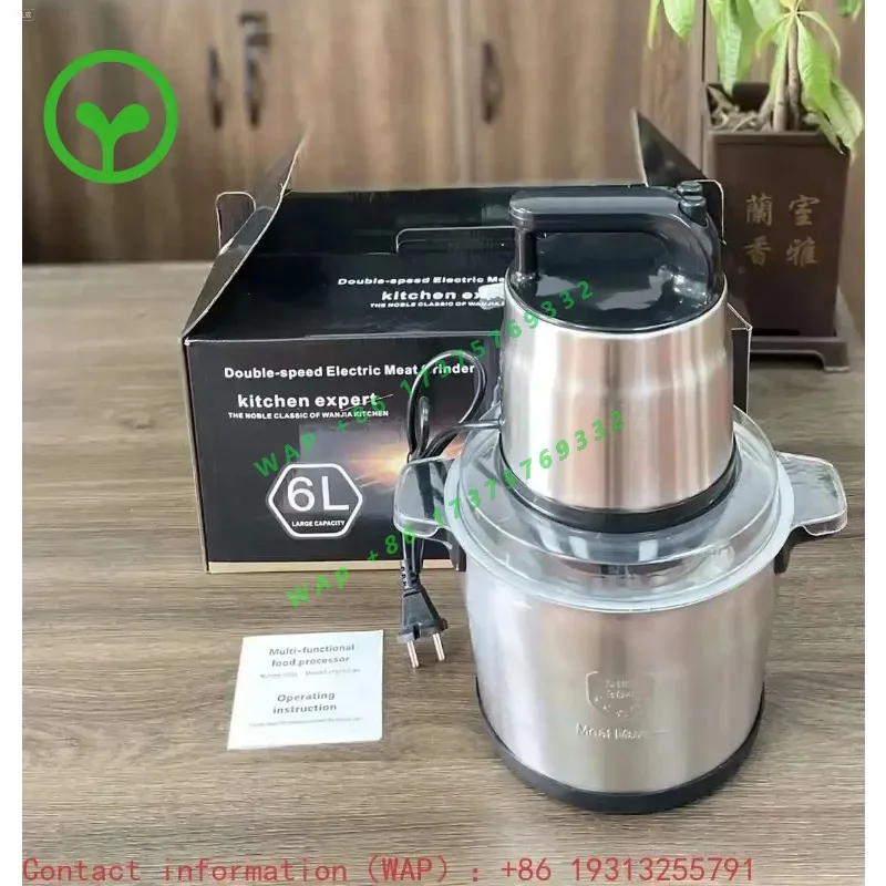 【Factory Price】for 6L Capacity Fu Machine Meat Grinder, Vegetable Mincer Mixer, Household And Commercial High-power Garlic Minci