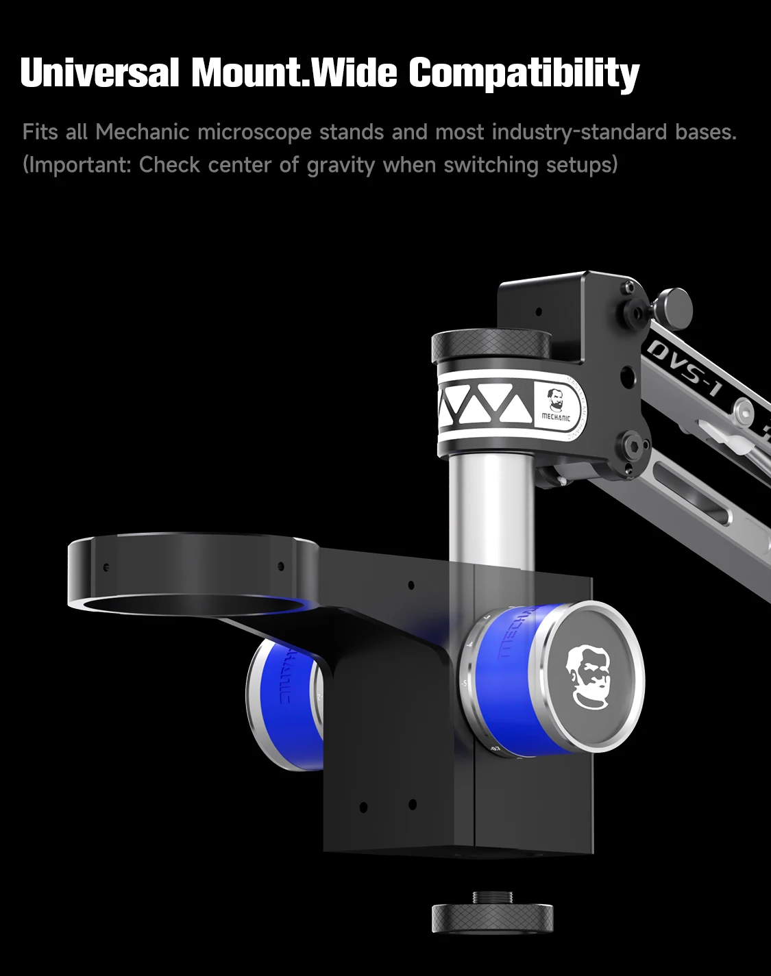 MECHANIC Microscope Rotating Stand, Dual-Arm Support, 360° Rotation and Fixed Support. Super Strong Load-Bearing Capacity. image 6