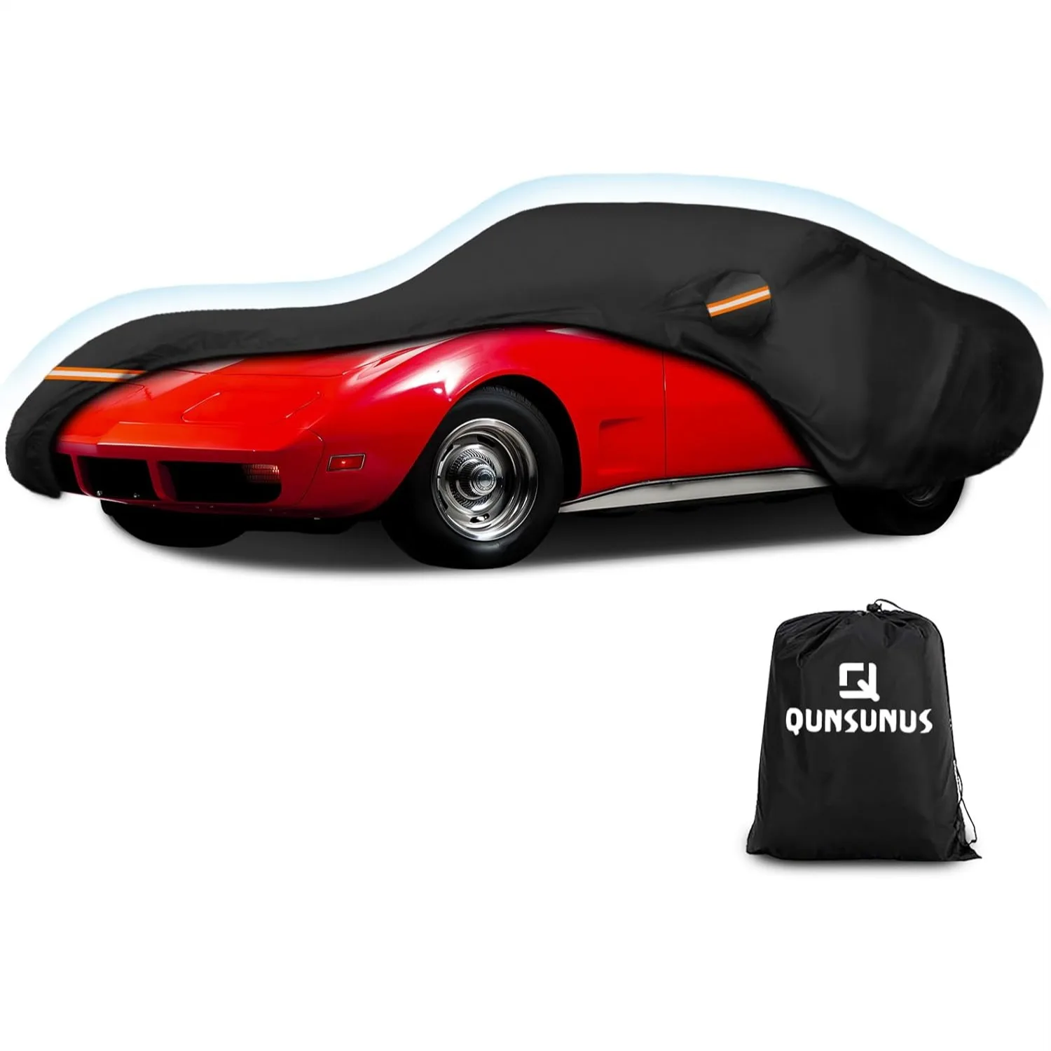 

6 Layer Car Cover for C3 Corvette 1968-1982 All Weather Windproof with Zipper