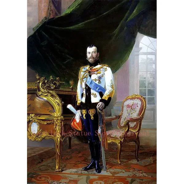 Special Offer # home office art Russia Emperor Nicholas II Nikolai II portrait PRINT painting ON CANVAS Good quality