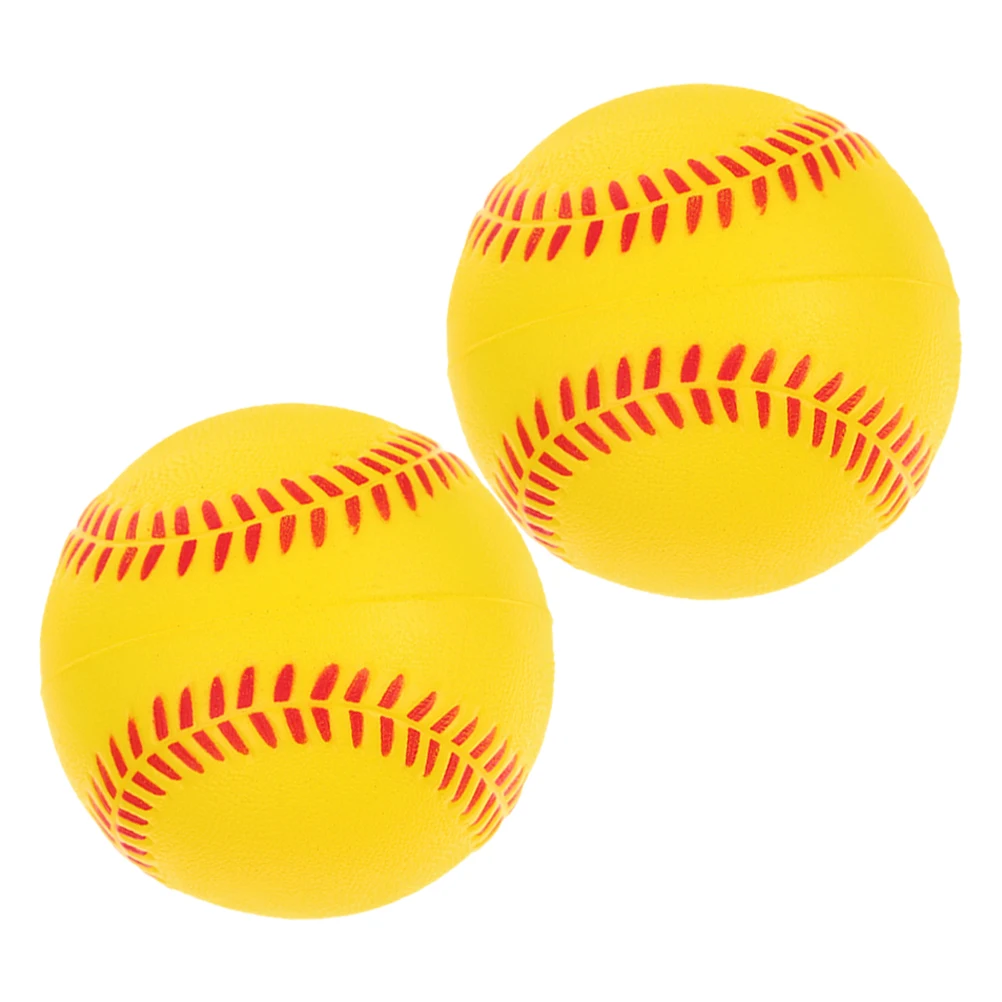 

2Pcs PU Sponge Soft Training Baseballs for Indoor Outdoor Practice Safe Beginner Friendly Softballs Baseball Training Balls