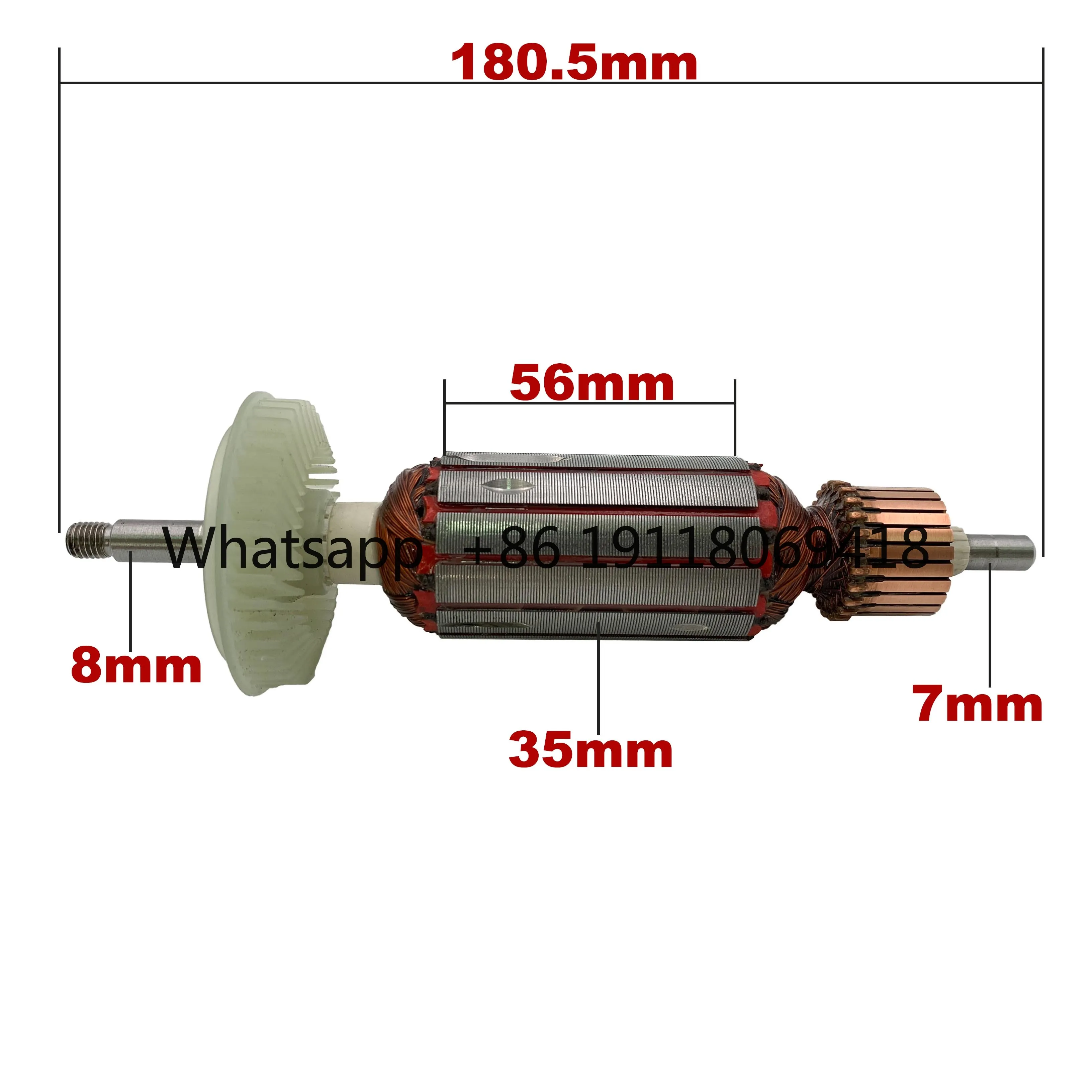 Reemplazo de anclaje de rotor de armadura AC220V-240V para GWS10-125 GWS 10-125