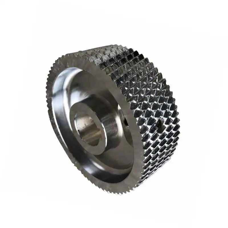 Four-sided planer steel wheel pressing feeding  toothed iron wheel pressing