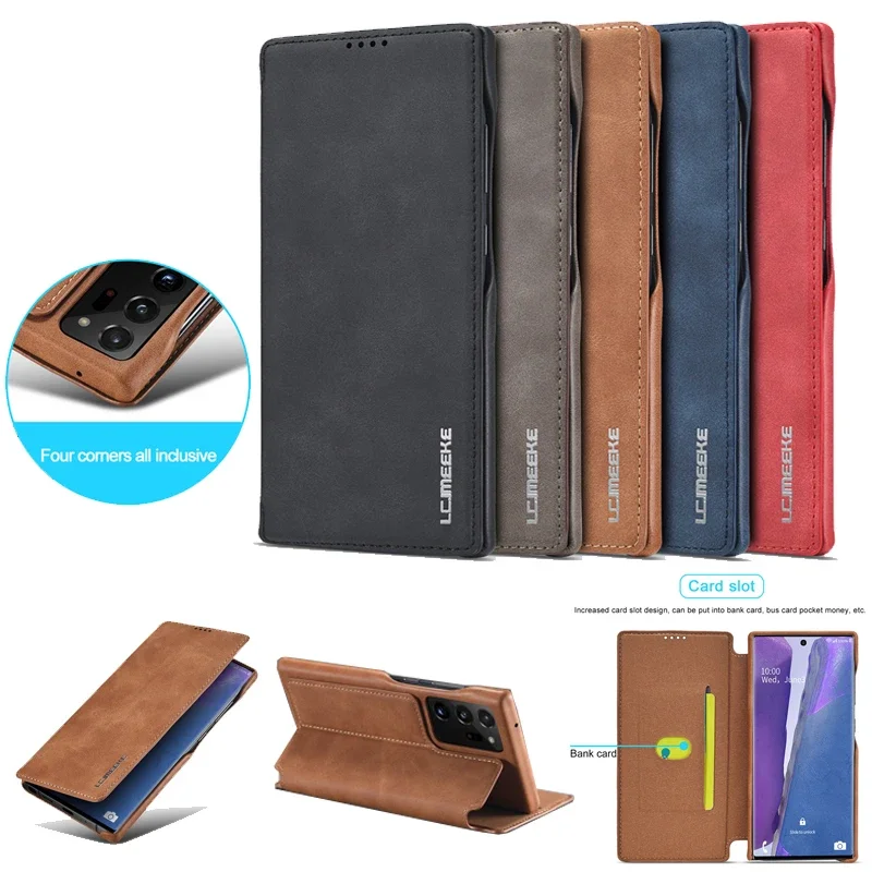 

Роскошный тонкий кожаный чехол-книжка для iPhone 15 14 13 12 Mini 11 Pro XS Max XR 8 7 Plus SE2 Folio с подставкой и магнитными слотами
