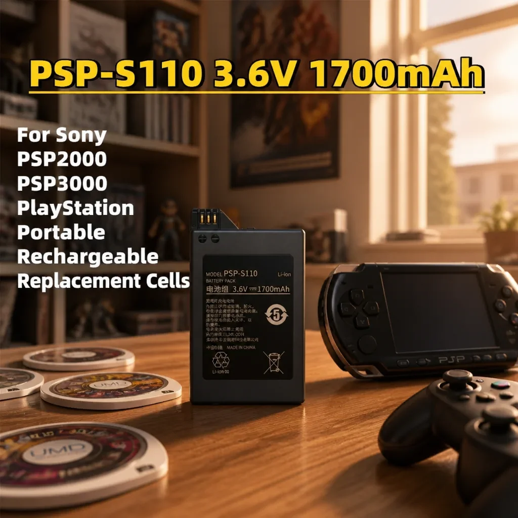 High-Quality PSP-S110 1700mAh 3.6V Rechargeable Replacement Battery For Sony PSP2000 PSP3000 PlayStation Portable Game Console
