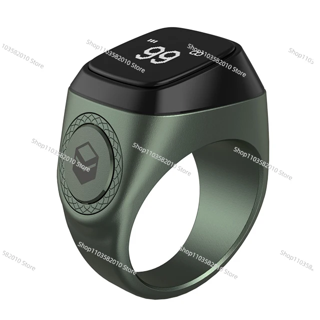 Premium IQibla M02 Metal Alloy Tasbih Smart Ring for Muslims Tasbeeh Digital Zikr Counter 5 Prayer Time Reminder Waterproof