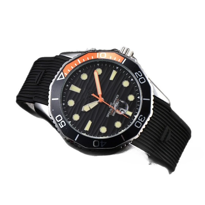 ​ ​ 2025 ساعة رجالية متعددة الوظائف سيليكون باند سبيكة حافظة كوارتز حركة مقاومة للماء رياضية كاجوال مضيئة التقويم