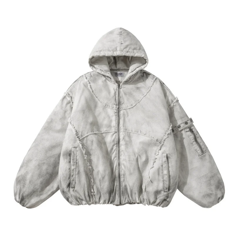 Autumn Winter New Men's Tide Original Design Techwear High Street Fashion Trend Vintage Jacket Chic Casual Coats Ins