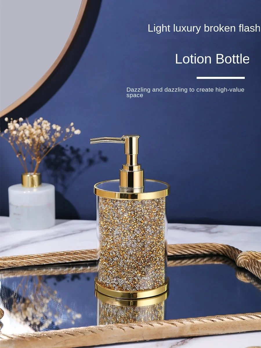 light luxury bathroom hand sanitizer bottle high value empty bottle press shower gel divided bottled hotel household toiletry