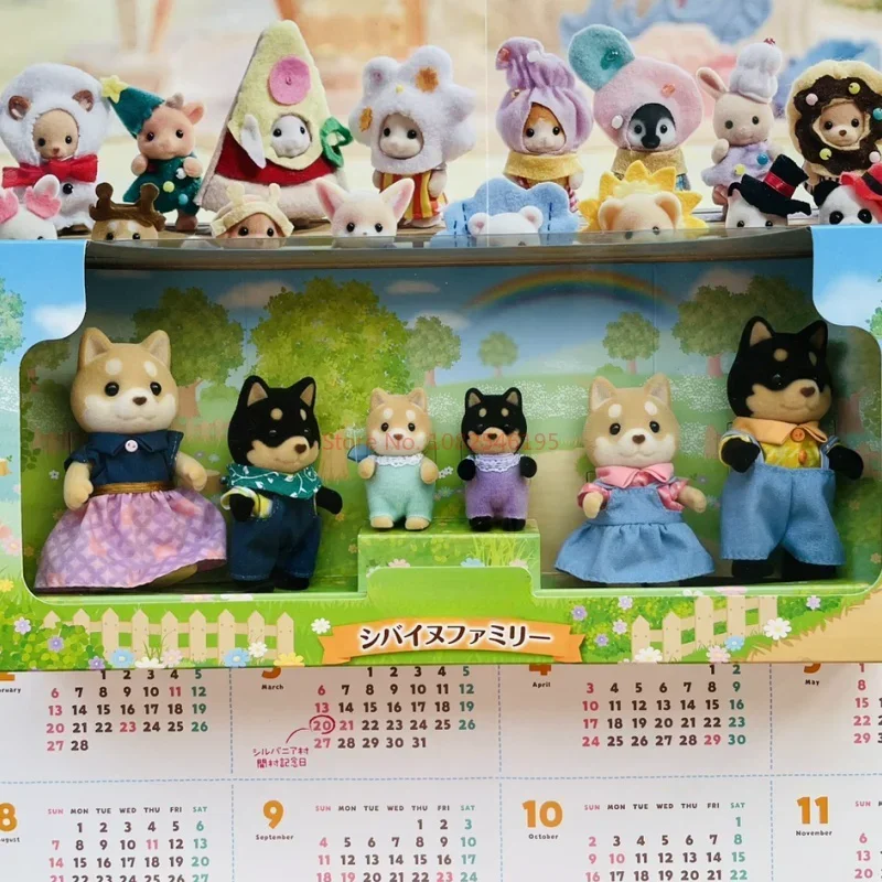 

Hot Original Forest Family Baby Bulldog Family Shiba Dog Family Set Doll Toy Birthday Gifts