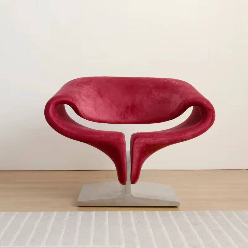 Modern simple frog chair fabric irregular ribbon home leisure reception sofa
