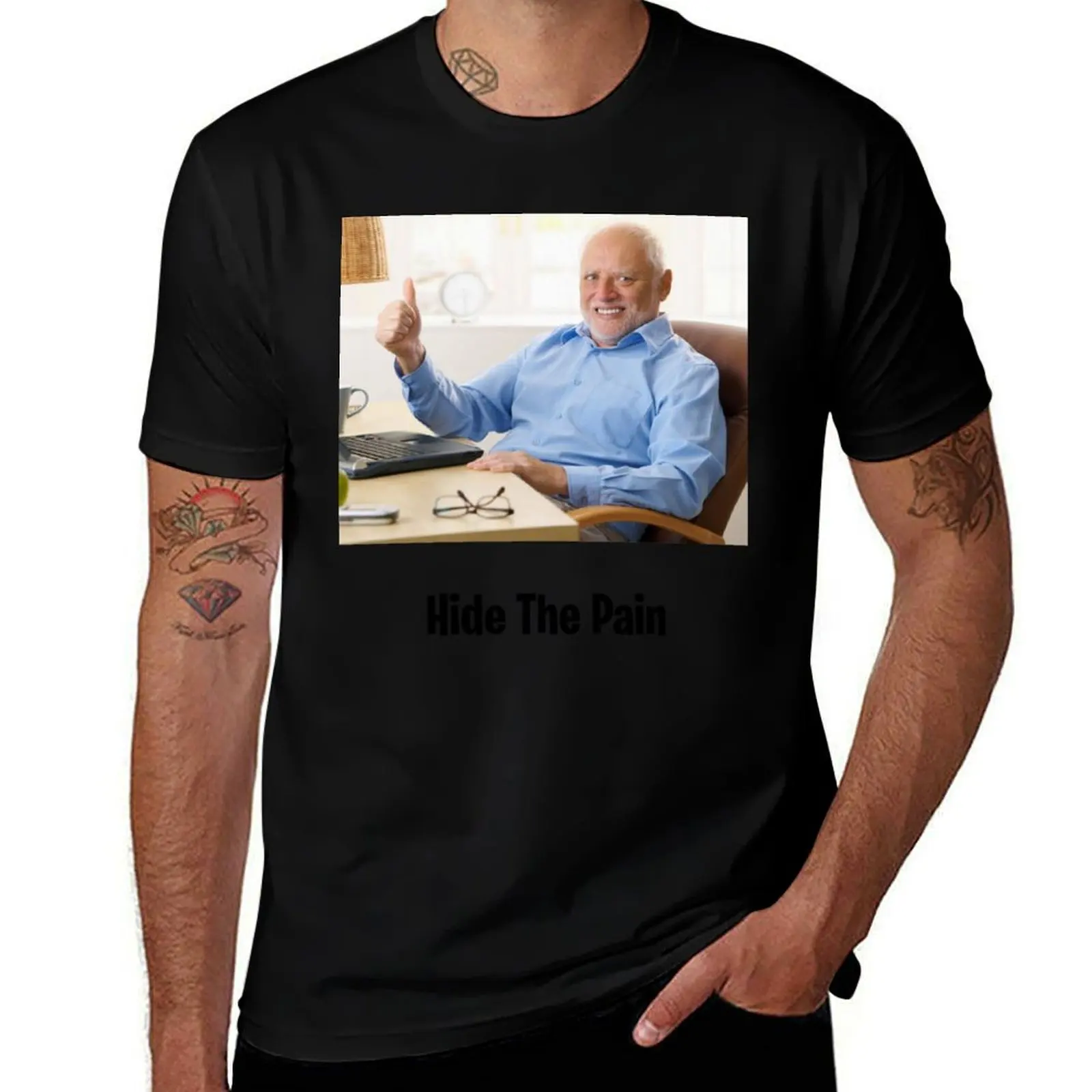hide the pain harold T-Shirt Classic Print Short Sleeve Shirt T-Shirt