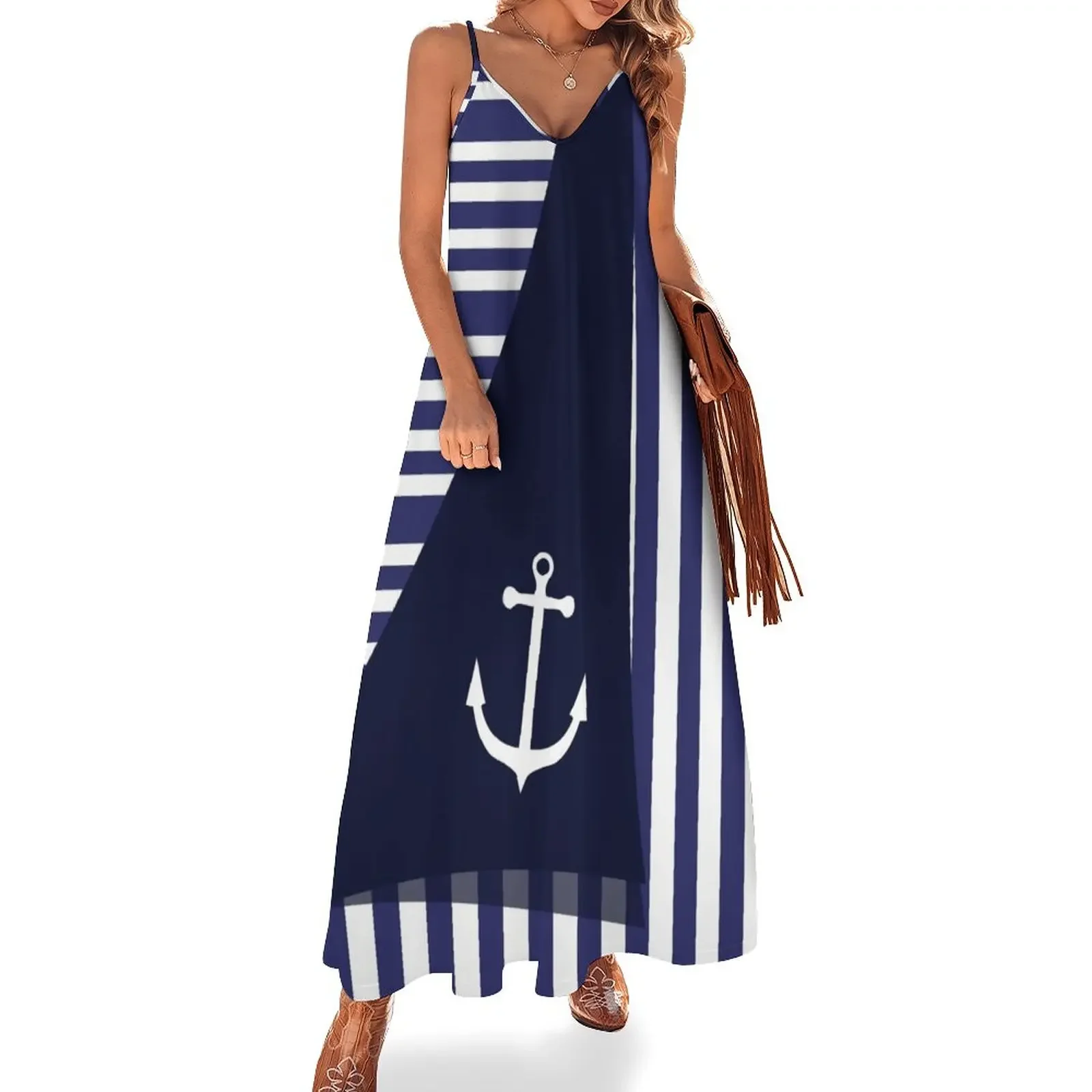 

Sailor Stripes With Anchor Sleeveless Dress Woman dresses Clothing women's evening dresses 2025 ceremony dresses Dress