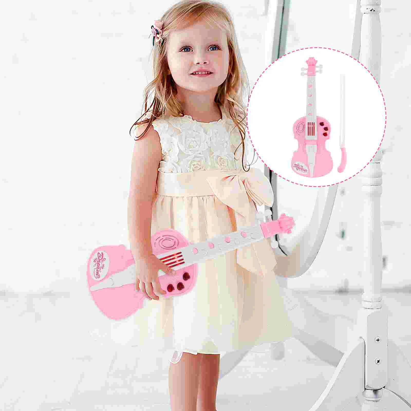 Instruments Electronic Violin Music Toys Plastic Plaything Educational Pink Baby