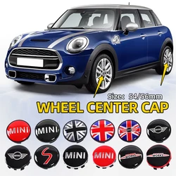 4Pcs 54mm 56mm Car Wheel Center Hub Cap Rim Cover For bmw Mini Cooper S JCW One R56 R60 R61 F54 F55 F56 F60 Clubman Countryman