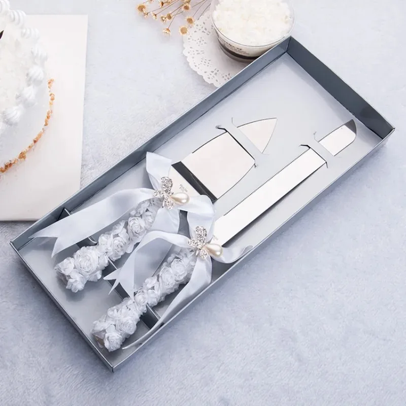 European style knife and fork set gift wedding souvenir wedding stainless steel cake knife and spatula