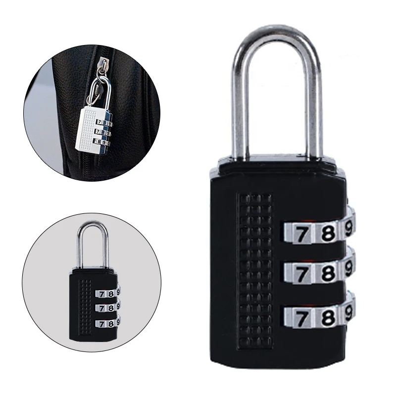 3 Digit Number Combination Pad Lock Padlock Outdoor Waterproof Lock Suitcase Luggage Bag Security Coded Lock