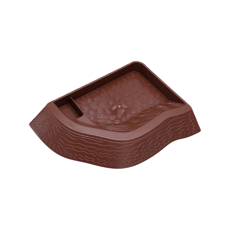  Turtles Bathing Bowl with Separate Feeding Area for Reptiles Small Animal Basking