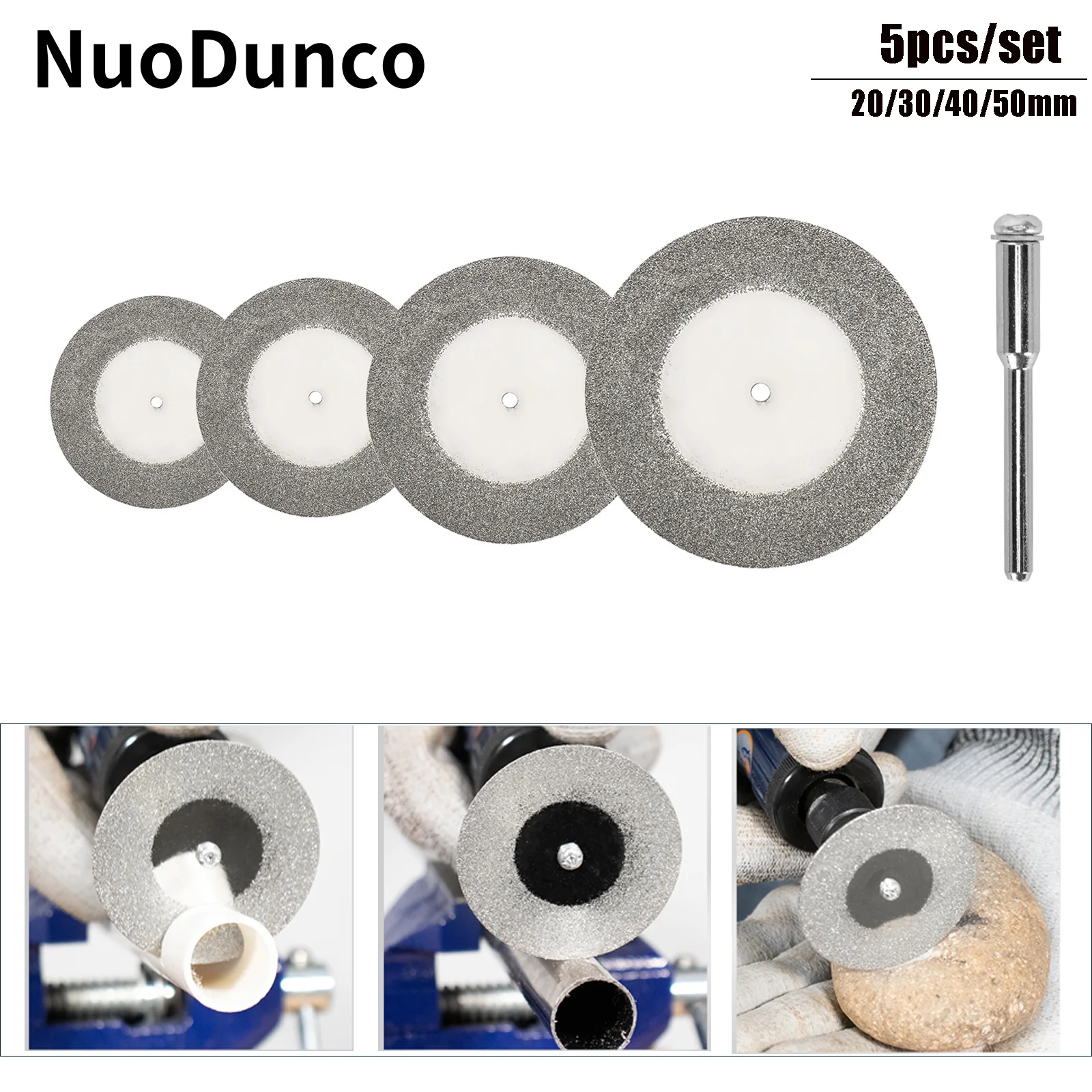 5pcs/Set20/30/40/50mm Diamond Cutting Disc Mini Circular Saw Blade Rotary Grinding Tool For Jade Glass Thin Iron Stone Cutting