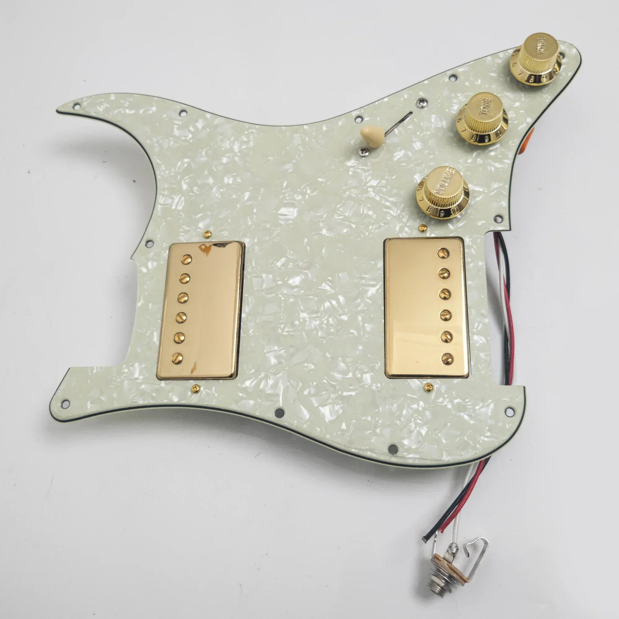 HH Guitar Prewired Loaded Pickguard with Alnico 5 Humbucker Pickups with Coil Split 1V2T 5 Way Super Switch For ST Guitars