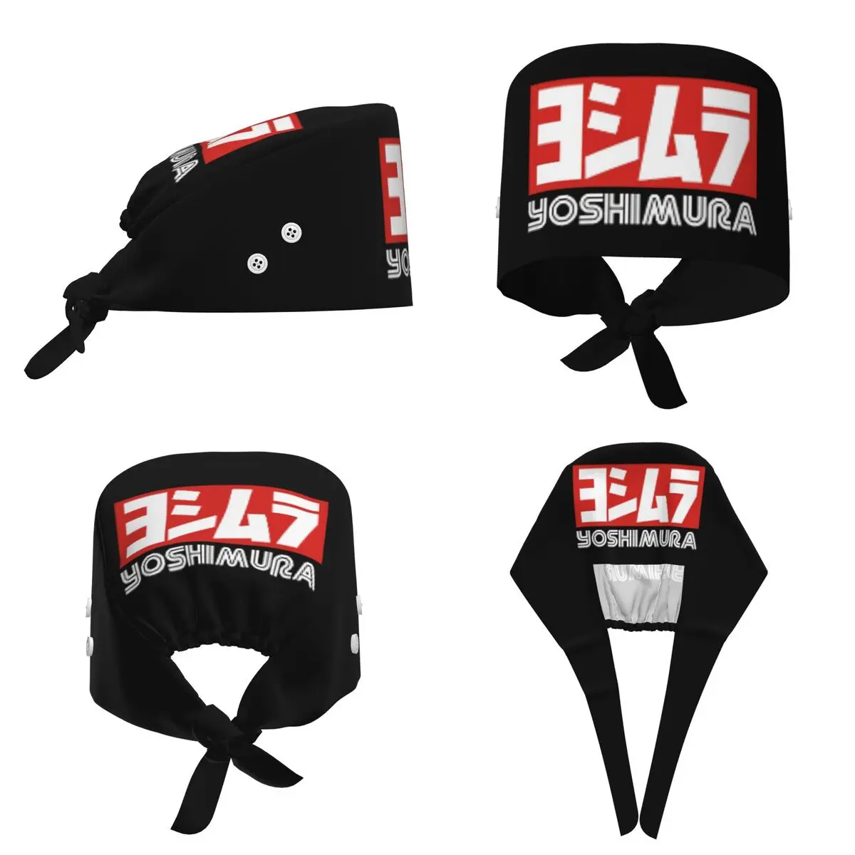 Yoshimura Japanese Motorcycle Exhaust Scrub Hat Doctor Working Surgical Cap Men Women Adjustable Nursing Caps for Dentist