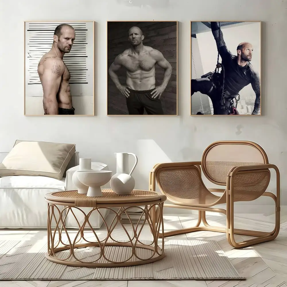 British Actor J-Jason S-StathamS Poster Self-adhesive Art Waterproof Paper Sticker Coffee House Bar Room Wall Decor