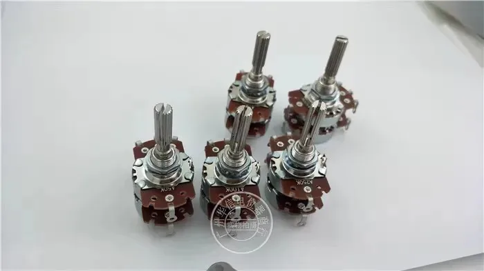 Antique volume potentiometer, dual tap A50k A100k A250K A500k A1M 8 pin