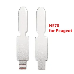 10pcs NE78 Flip Car Key Blade for Citroen for Peugeot Triumph KD Metal VVDI JMD Fob Replacement Uncut Remote Key Blade