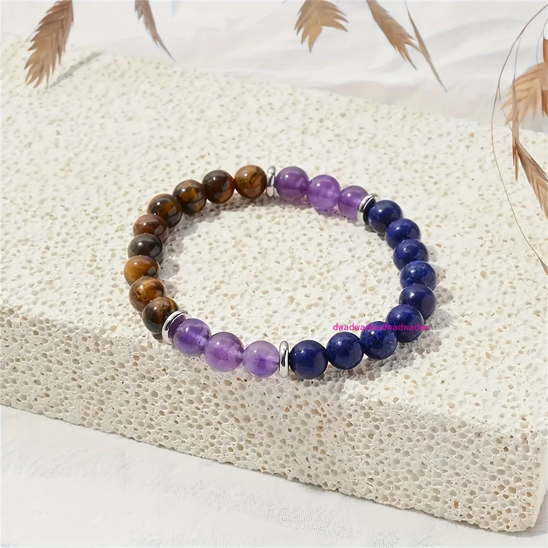 TK explosive bracelet, amethyst lapis lazuli, tiger's eye bracelet.