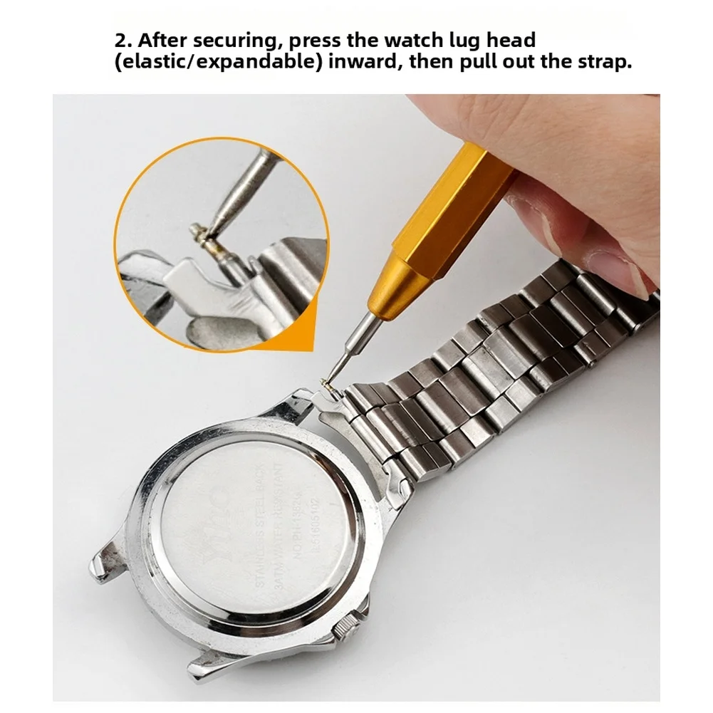 Adjustable Watch Spring Bar Remover with Precision Scale for Installing and Removing Bands on Mechanical and Quartz Watches