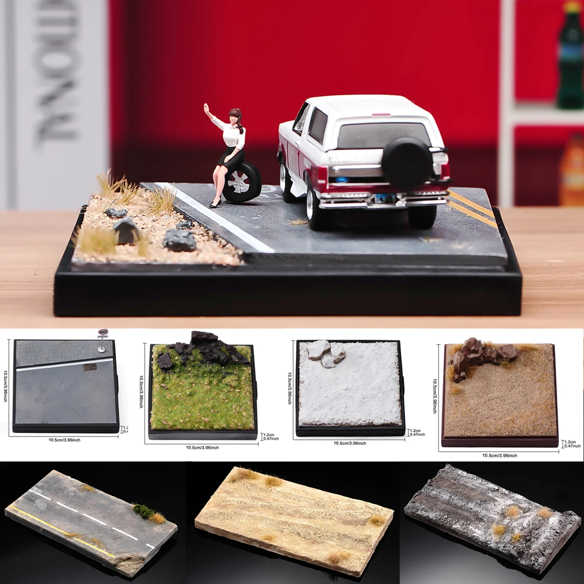

Миниатюрная модель автомобиля 10,5/19 см для демонстрации сцен, декоративный фон, фигурка, подставка для демонстрации транспортных средств, реквизит для микроповторов, игрушки