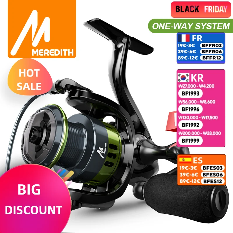 MEREDITH Sagittarius Series Stainless Steel Bearing  Spinning Fishing Reel 16KG Max Washer Drag For Sea Fishing Carp Fishing