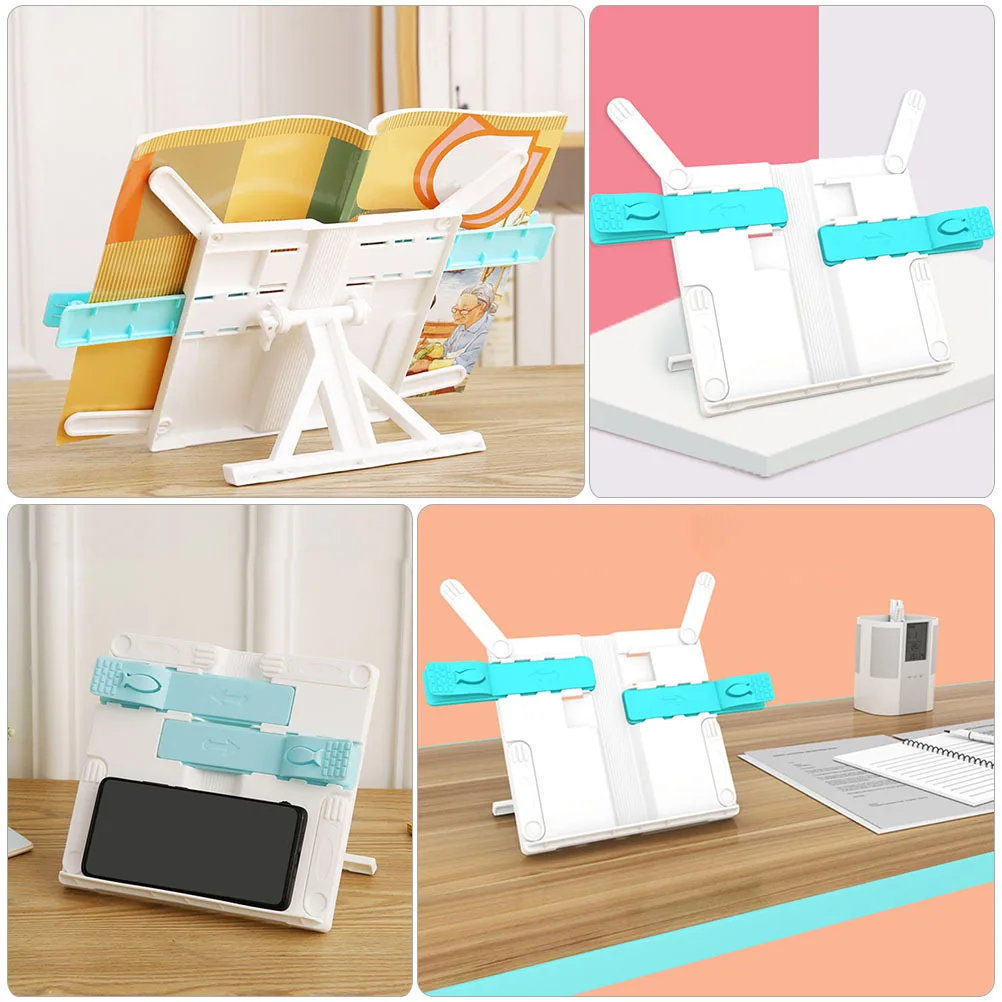 

Multi-Function Foldable Book Stand for Kids Adjustable Reading Holder for Books Tablets Mobile Phones Student Learning Tool
