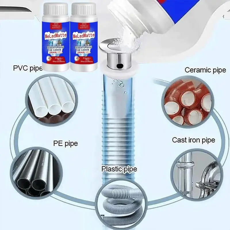 Toilet Drain Cleaner Powerful Sewer Toilet Dredge Gel Kitchen Toilet Pipeline Quick Cleaning Tool Drain Cleaner & Openers