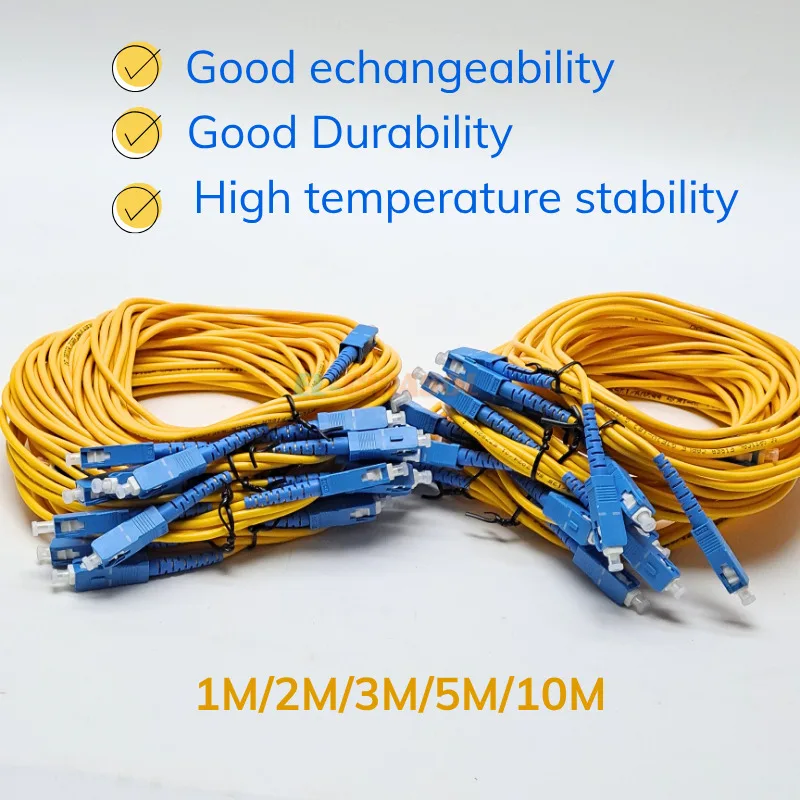 SC/UPC Patch Cord 10Pcs 1/2/3/5M Fiber Optic Jumper Cable 2.0Mm FTTH PVC/LSZH Simplex Mode