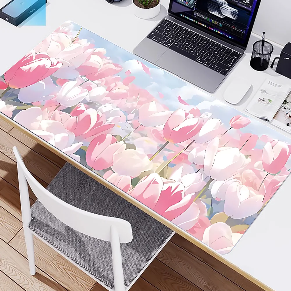 Tulip Flowers Mousepad Mousepad New Arrivals Large Gaming Mousepad L XL XXL Gamer Mouse Pad Size For Keyboards Mat