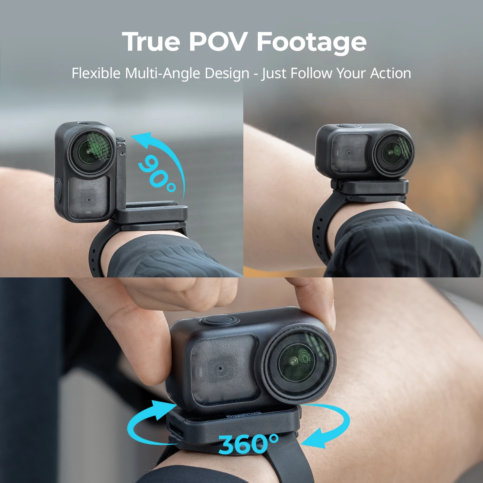 Pasek na nadgarstek SmallRig do kamer sportowych, kompatybilny z Osmo Nano i Osmo Action6, z szybkim uwalnianiem, do poziomej/pionowej fotografii. — zdjęcie produktu 3