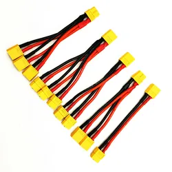 XT60 Parallel Battery Connector Male/Female Cable 1 to 2 1 to 3 Dual   Extension Y Splitter Silicone Wire 14AWG for RC Battery