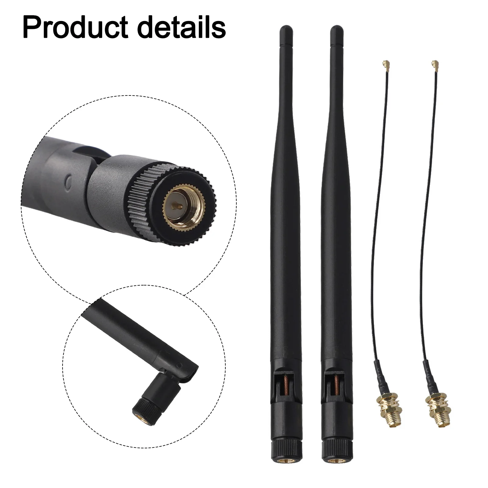 915MHz For LoRa Antenna Set of 2 with 5dBi Gain and For IPEX Cable for Enhanced Signal Strength in Communication Devices